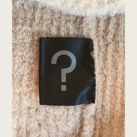 Revolve VEDA Tan Alpaca Wool Fishnet Crochet Crew Sweater Sustainable Size SP - Picture 4 of 7